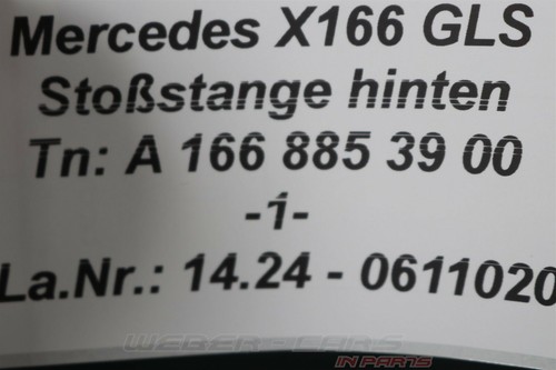 Mercedes X166 GLS 350D AMG Line Bumper Rear Apron Pdc Diffussor - Picture 12 of 12