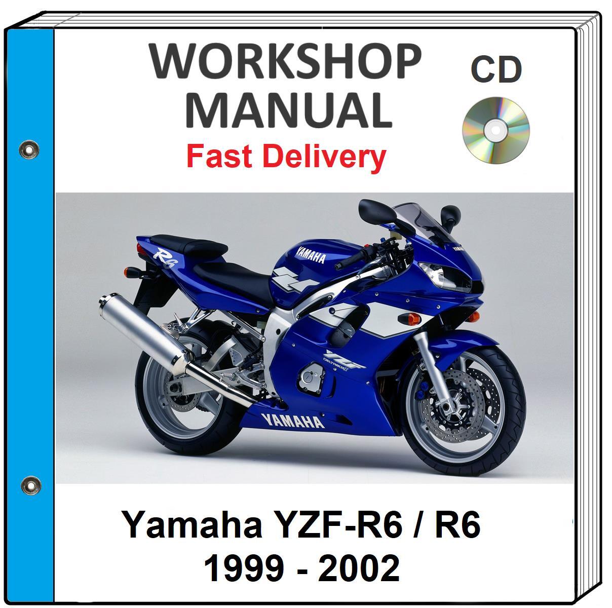 YAMAHA YZF-R6 R6 1999 2000 2001 2002 SERVICE REPAIR SHOP MANUAL CD | eBay