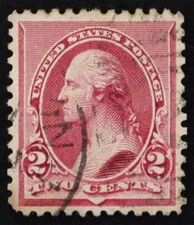 U.S. Used Stamp Scott #219D 2c Washington. Superb. CDS Cancel. A Gem!