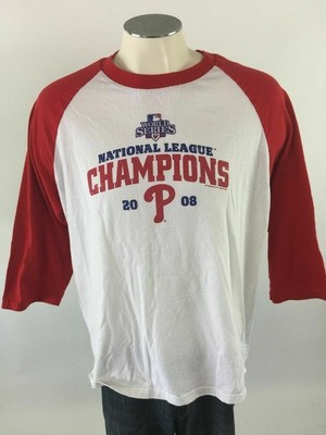 Philadelphia Phillies 2008 NL Champions World Series 3/4 Baseball T Shirt XL MLB | eBay