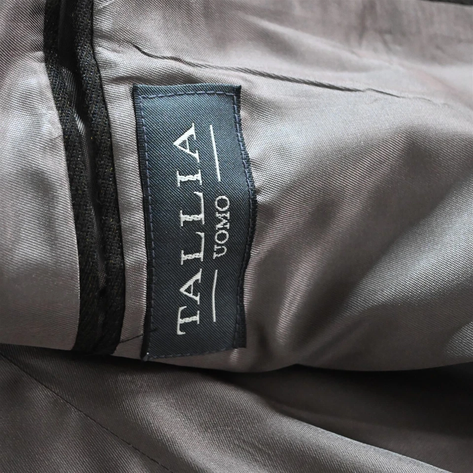 De Colección Tallia Hecho en EE. UU. 42L 34x32 Marrón 100% Lana Hombres Chaqueta Pantalones Traje Foto 4 de 4