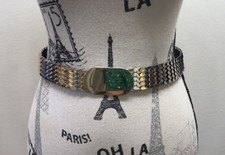 Vintage Style Women Elastic Metal Gold Silver Waist Belt S