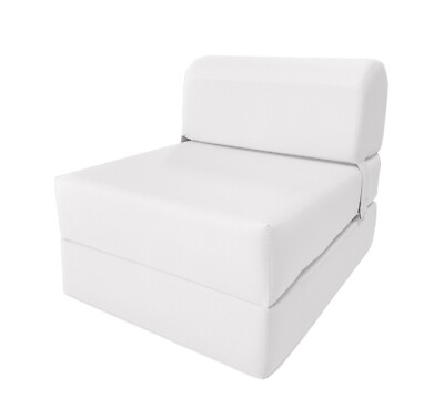 Sleeper Chair Folding Foam Beds, Convertible Sofa Mattress 6 x 24x70 White