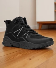 Reserved Footwear Mens Lace Up Round Toe Hiking Boots Black Size 10M NIB