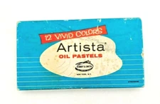 Vintage No.212 Artista Oil Pastel Set 12 Vivid Colors Binney Smith New Old Stock