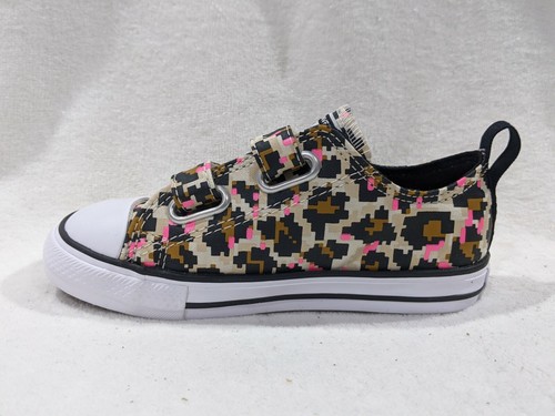Converse Toddler Girl's CTAS 2V OX Multicolor Cheetah Pixel Sneakers-Asst Sz NWB - Picture 6 of 7
