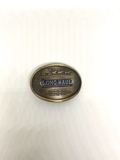 Vintage Long Haul Brass Belt Buckle Made In The USA