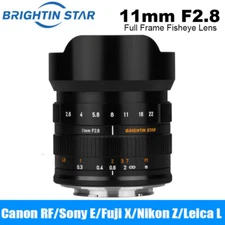 Brightin Star 12mm F2.8 Full Frame Fisheye Lens for Sony E Canon RF EOSR Nikon Z