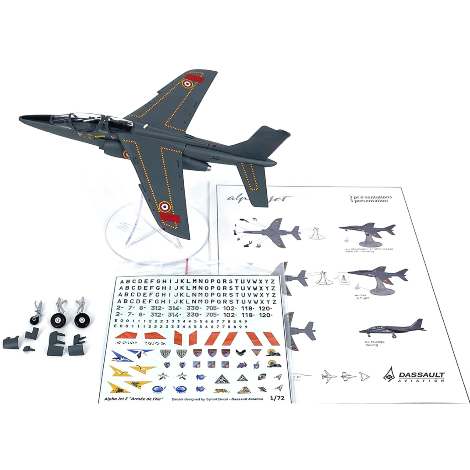 1/72 Scale Diecast Alloy French Alpha Jet Simulation Military Model Decoration