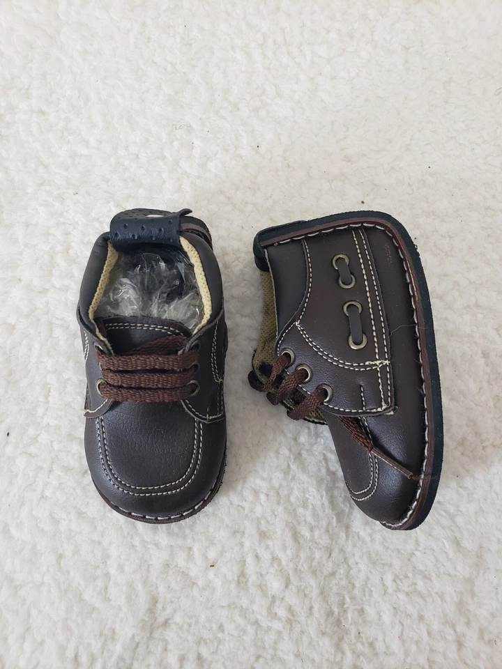 Heidi Baby мальчиков обувь 18 коричневый шнурует вверх отверстие повседневный комфорт классический крой - Изображение 4 из 4