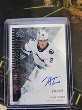 2023-24 SP Authentic Retro Future Watch Auto Henry Thrun /699 #RFWA-HT San Jose