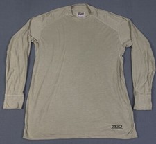 XGO Flame Retardant Shirt Mens XL Tan Long Sleeve Pullover Crew Neck Workwear