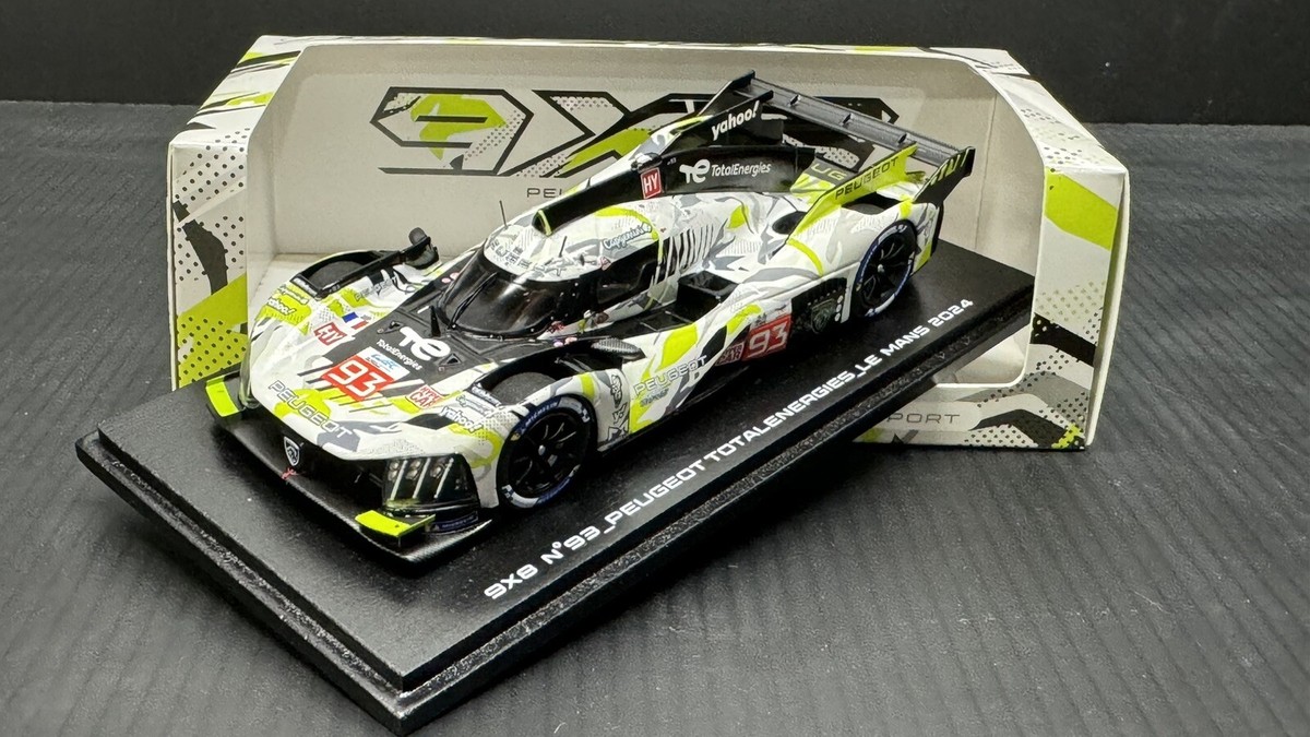 スパーク 1/43 プジョー 9X8 No.93 プジョー ルマン 2024 PEUGEOT 9X8 #93 LEMANS 2024 MODEL CAR W/ DISPLAY CASE 1/43