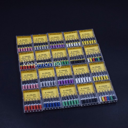 1 Pack Dental K-File Stainless Steel Endodontic Instruments Hand Use 21/25/31mm - 第 6/81 張圖片