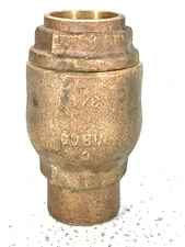 NIBCO S-480-Y Bronze In-line Check Valve 3/4" Solder End Class 125 / 250 psi WOG