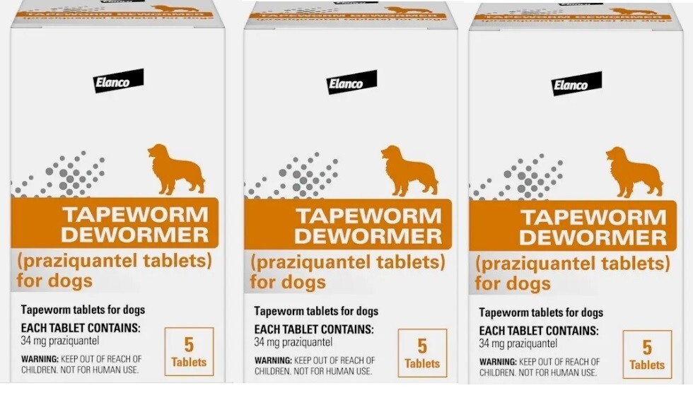 Elanco Tapeworm Dewormer for dogs 5 tabs ea (3 pack) EXP 09/2025 eBay