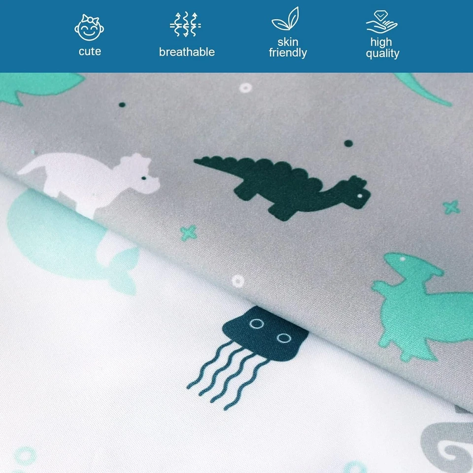 标准婴儿床和幼儿床垫 2 件装透气 52 英寸 x 28 — 第 2/4 张图片