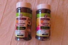 SIX 8oz jars Doggie Dust Dry Grooming Powder for dogs BLACK, GRAY,  BROWN