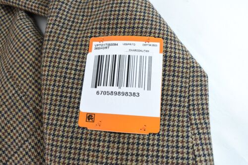 Tallia Mens Wool Sports Coat Jacket Blazer New 36S Brown 3 button - Picture 5 of 9