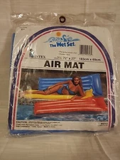 VTG Intex Wet Set Inflatable Pool Raft Air Mat 72" x 27" Blue Swim Float