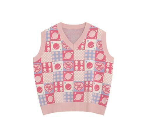 NWT Womens 27 Miles Kiddi Pink, Brown, Blue Sweater Vest XS NWT Womens 27 Miles Kiddi Pink, Brown, Blue Sweater Vest XS