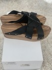 Proenza Schouler Black Leather Wooden Platform Slides 41 — photo 5