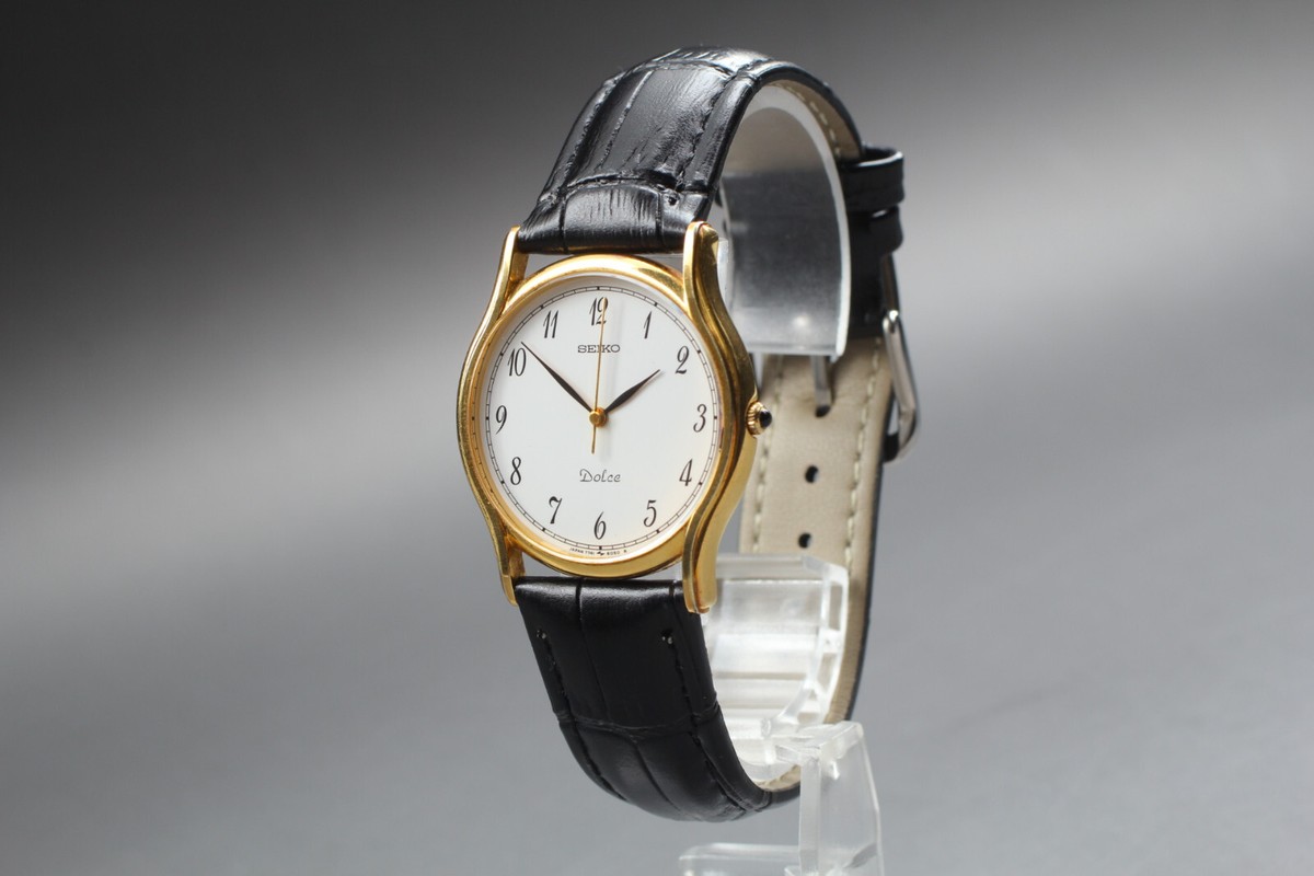 稼働 SEIKO Dolce メンズ腕時計7741-6030 1円☆稼働☆良品【セイコー】ドルチェ 7741-6030 ゴールド文字盤