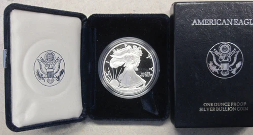 1996-P US Mint $1 Proof American Silver Eagle with Original Box and COA