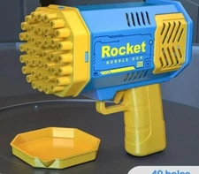 🎁 2pk Rocket Bubble Fully Automatic with Blowing Light, 40 Hole  Blue