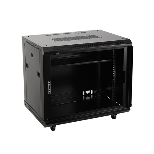 9U Black Wall Mounted 19" Data Cabinet Rack&Cabinet Server Rack Network Cabinet - Picture 4 of 11