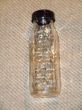 Vintage Vitaflo Glass Baby Bottle Nursing Unit W/ Lid 8 Ounces Made In the USA