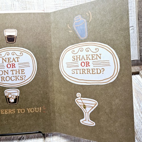 American Greetings Birthday Card 21st Twenty One Drinking Brown Gold Funny - Picture 13 of 14