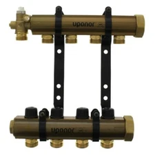 UPONOR A2660400 TruFLOW Jr. Manifold Assembly with Balancing Valves & Valveless,