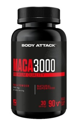 Body Attack Maca 3000 - 90 veg. Maxi-Kapseln (13,24 EUR/100 g)