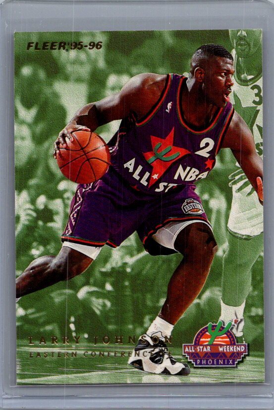 1995-96 Fleer #8 Larry Johnson / Detlef Schrempf NBA All-Stars