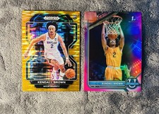 Kendall Brown 2022 Prizm Draft Picks Gold Pulsar SSP /49 & Bowman 1st Refractor