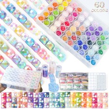 AB Square Diamond Painting Drills, 60 Colors AB Drills for Diamond Painting w...