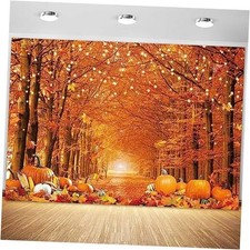 7x5FT Polyester Fall Autumn Photo Backdrop for Photography Autumn 7x5ft orange