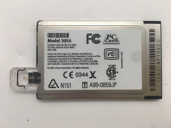3com usrobotics 56k modem pc card, model 3056, v.90 56k - Image 2 of 3