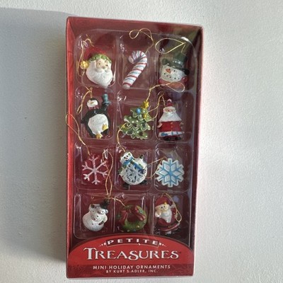 Kurt S. Adler Petite Treasures Mini Holiday Ornaments Set of 12 Christmas