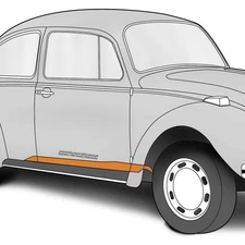 1952-1977 Volkswagen Beetle Rocker Panel Inner Sheet Metal Right Hand