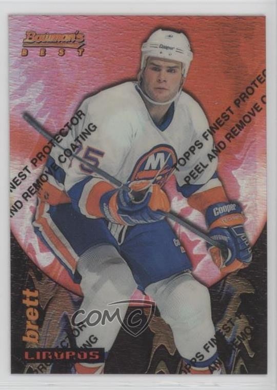 1994-95 Topps Finest Bowman's Best Rookies Refractor Brett Lindros #10 2s9