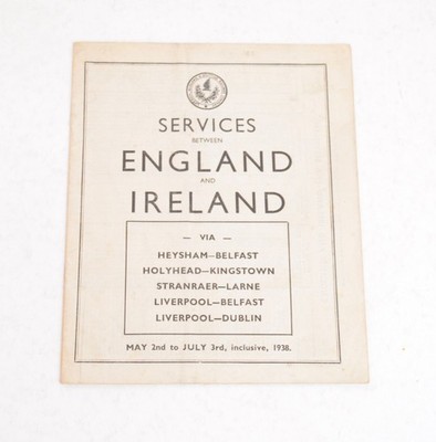 Railway Booklet LMS England & Ireland Services 2nd May 1938