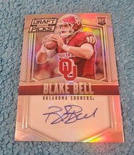 2015 Prizm Draft Picks Blake Bell Oklahoma Silver Rookie Autograph #155 (2)