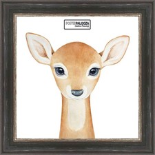 Square Weathered Black Picture Frame - UV Acrylic, Backing, Hanging Hardware