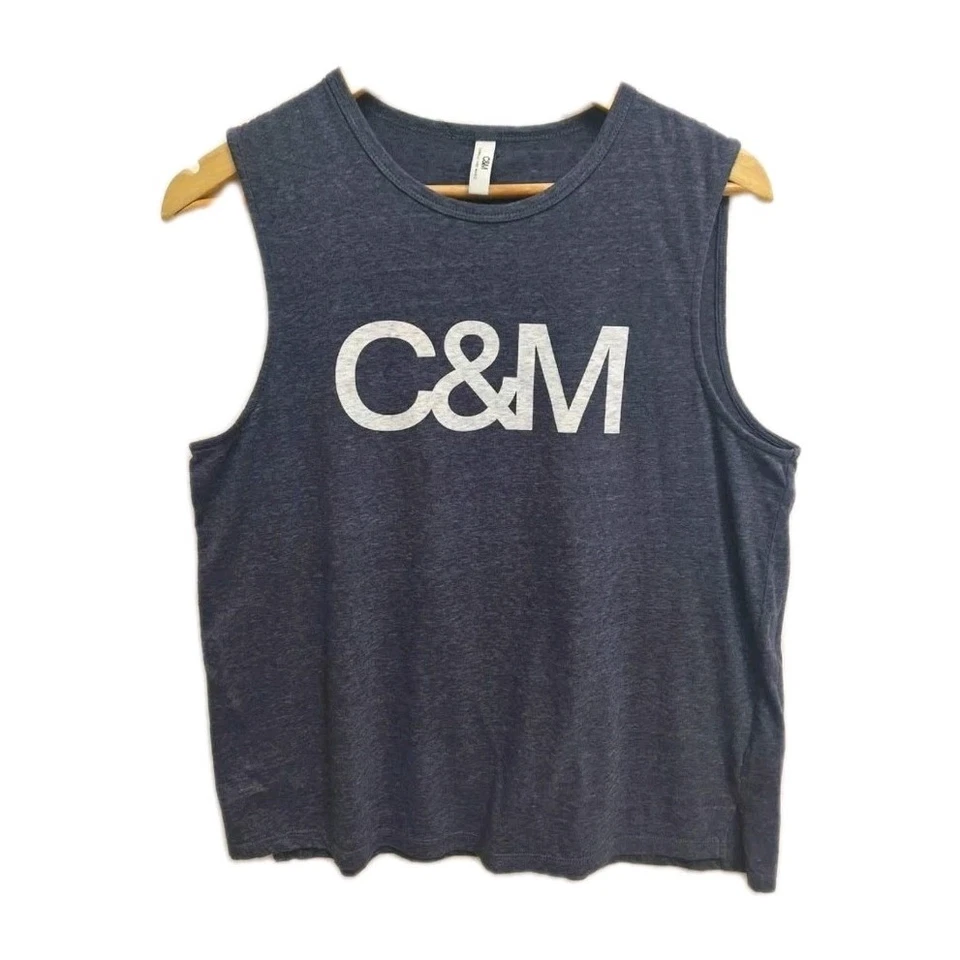 Camiseta sin mangas C&M Camilla and Marc Paz azul marino logotipo clásico talla 10 Foto 2 de 4