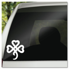 6" Celtic Shamrock Hearts Vinyl Decal Sticker