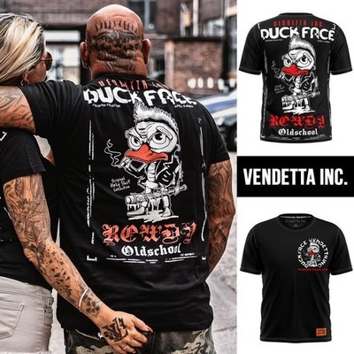 Vendetta Inc. Herren Shirt Duck Face schwarz VD-1154 kurzarm Oldschool M-5XL