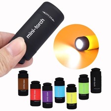 6pcs/Pack Mini USB Charging Colorful LED Flashlight Torch Pocket Size Rotary ...