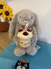 Jellycat Bashful Beige Bunny Birthday Cake 🎂 Medium #BNWT